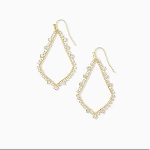 Sophee Crystal Drop Earrings In Gold